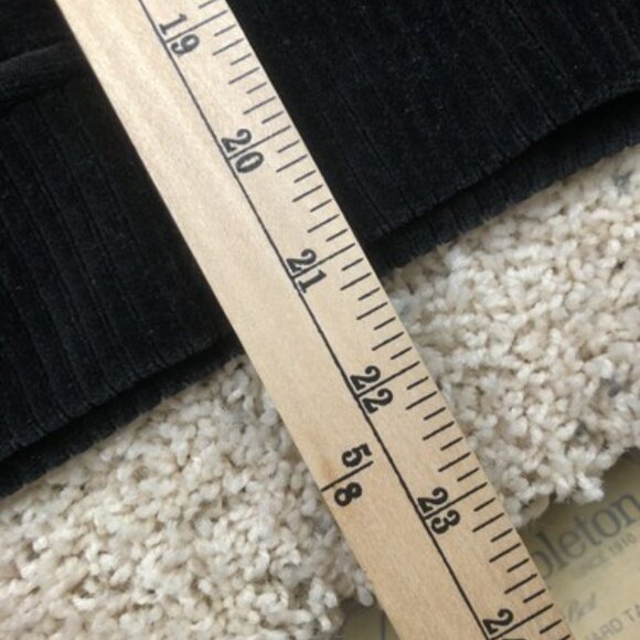 Lauren Ralph Lauren Womens Medium Black Full Zip Up Velour Knit Hooded Jacket - Picture 8 of 11